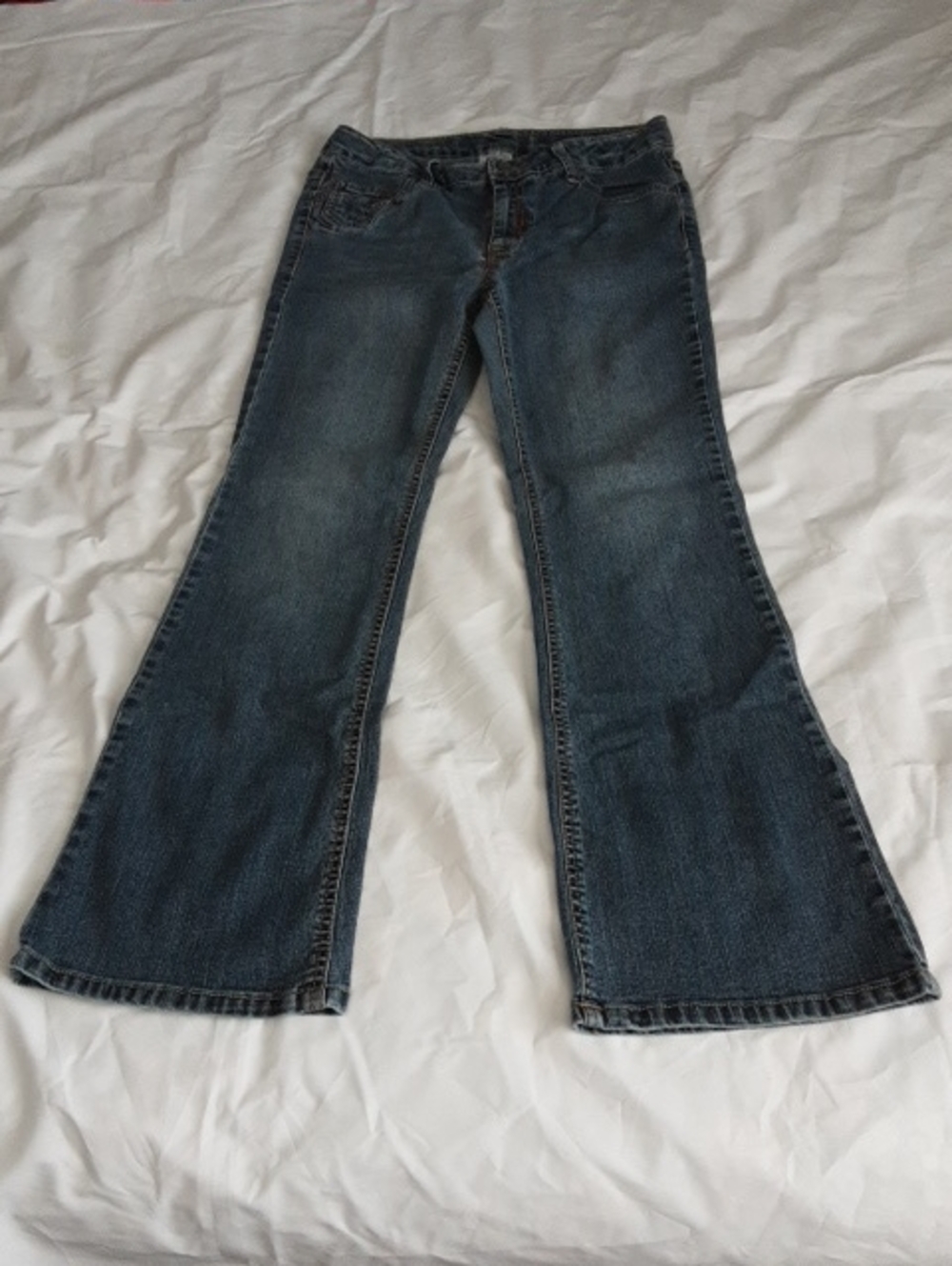 Canyon 137 RiverBlues Girls Jeans Stretch Sz 14/1/2 Blue Denim Pre-owne Low Rise